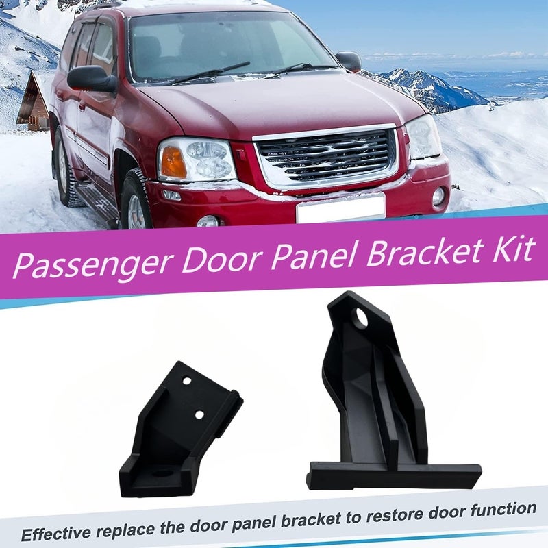 Zyklonix Door Handle Panel Bracket Front and Rear Right Passenger Side, for 2002-2009 GMC Envoy Ascender 2003-2008 Saab 9-7x 2005-2009 (Passenger 1 Pair) - Image 2